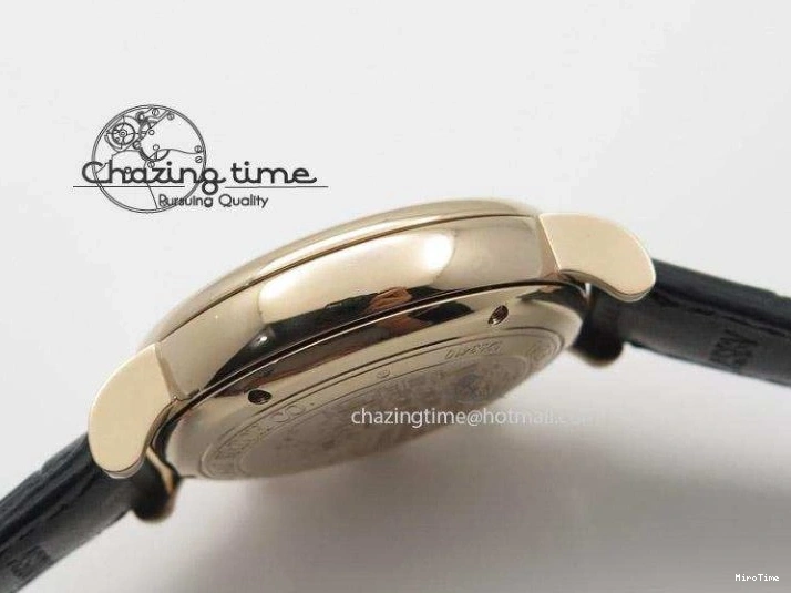 MIROTIME 0508 Portofino Chrono RG Black Dial on Black Leather Strap A HighPerformance 7389